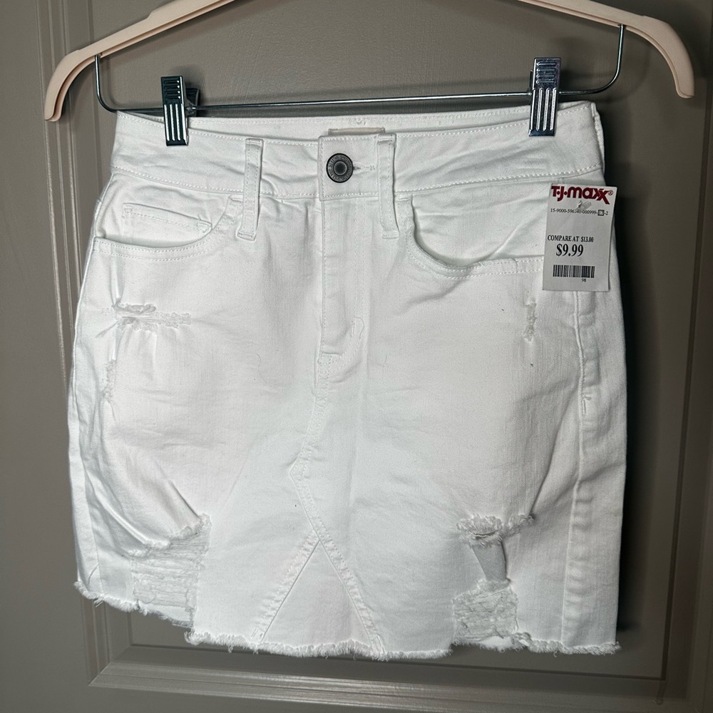 White denim mini skirt - Juniors 5/women’s S